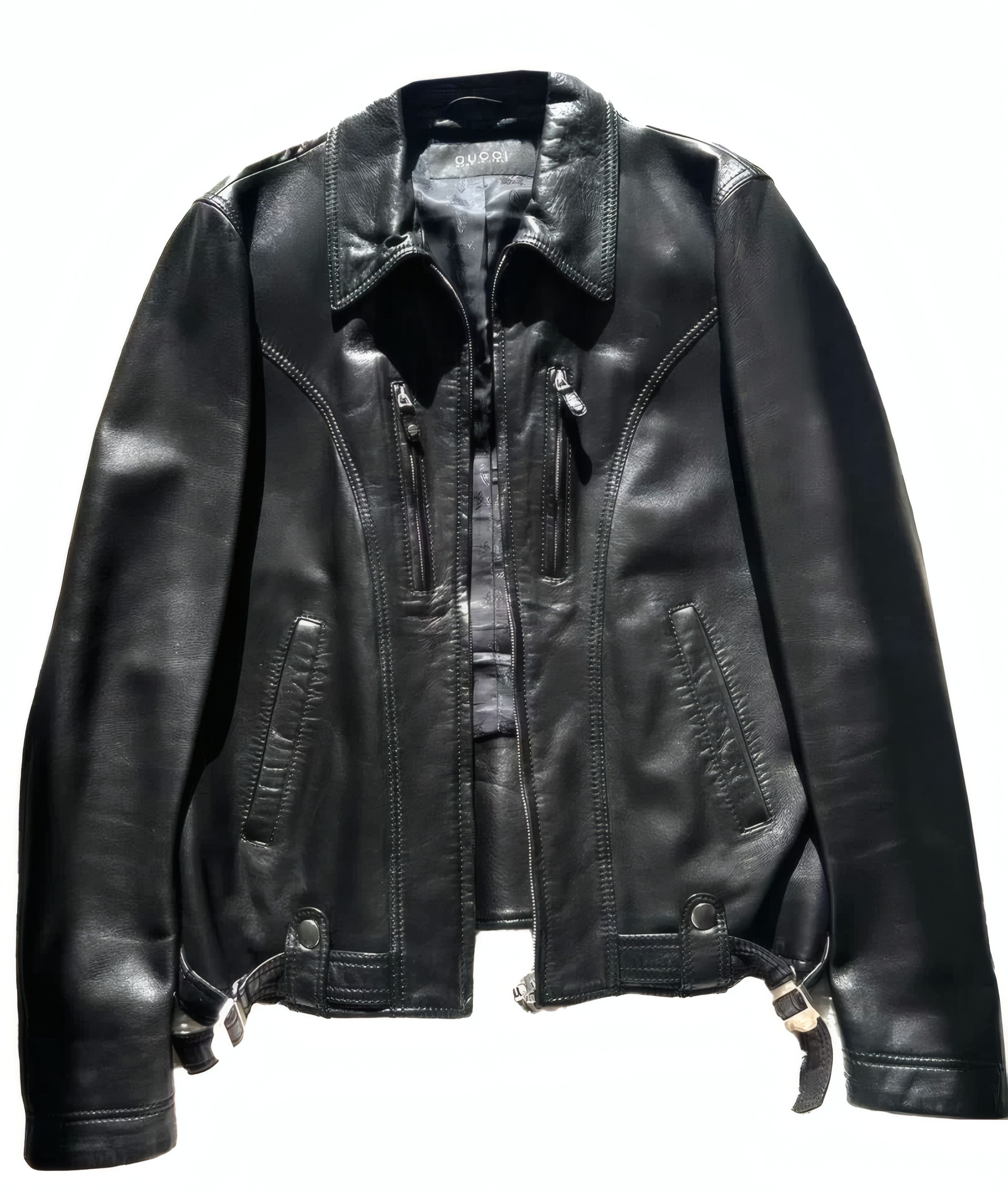 Gucci Black Lambskin Leather Jacket