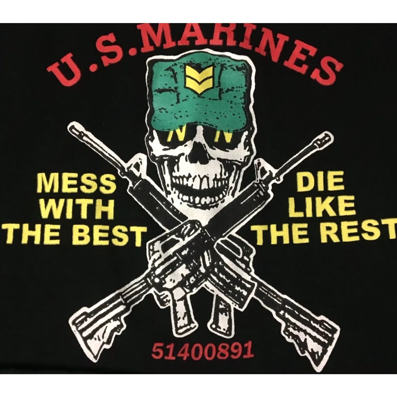 Vintage VINTAGE US Marines Mess With the Best Crop Sleeveless Sweatshirt M Army Grunge 90s Women Black Chobi Shirt Adult M Black Size M / US 6-8 / IT 42-44 - 3 Thumbnail