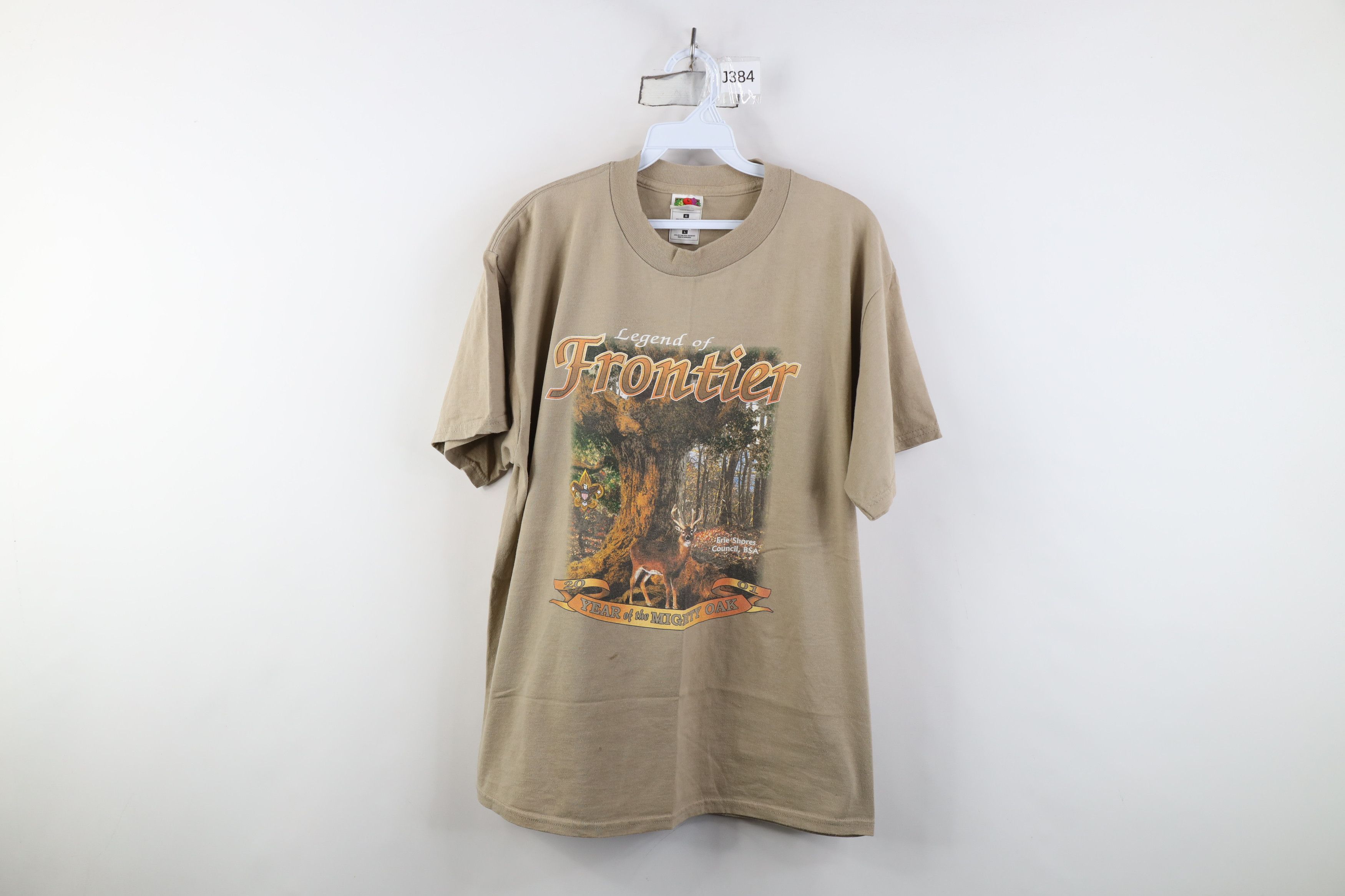 Fruit Of The Loom Vintage Y2K 2001 Boys of America Legend of Frontier T-Shirt Size US L / EU 52-54 / 3 - 1 Thumbnail