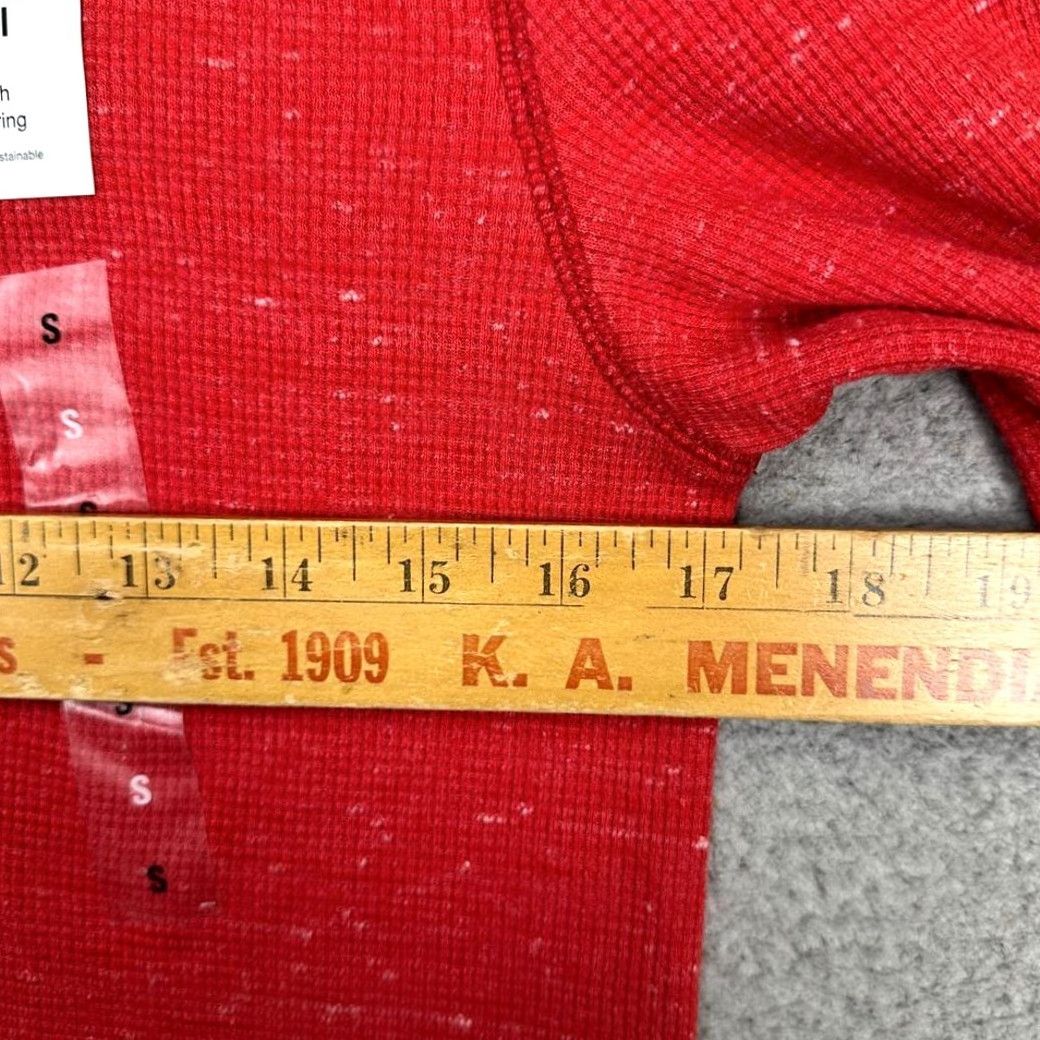 Vintage Sonoma Mens Sweatshirt Sweater Adult Small Red Waffle-Knit Crewneck Pullover Thermal Knit Shirt Casual Outdoor Walking | Veg? Size US S / EU 44-46 / 1 - 6 Thumbnail