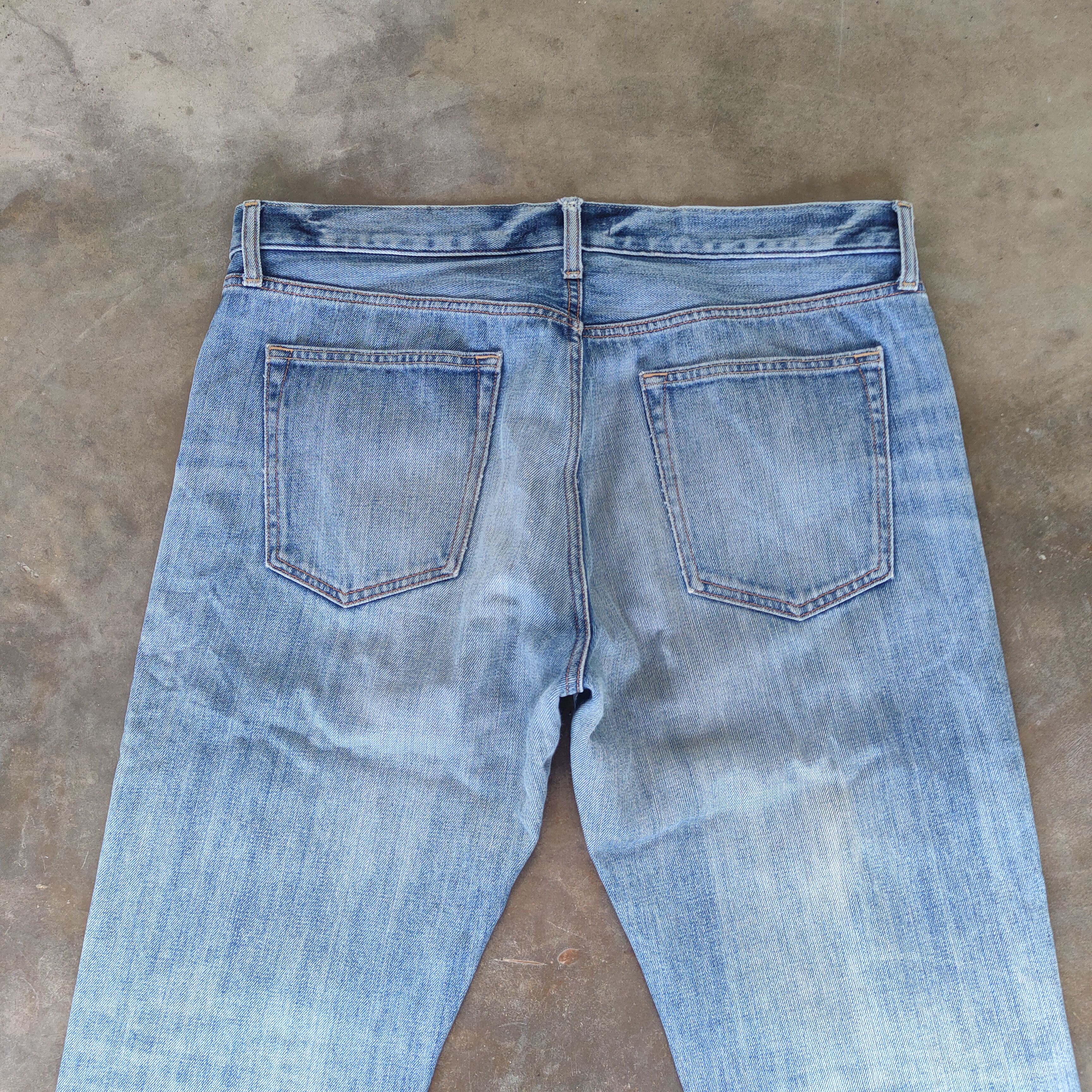 Japanese Brand × Jean × Vintage W38 VINTAGE JAPANESE FADED DISTRESSED JEAN DENIM PANTS Size US 38 / EU 54 - 8 Thumbnail