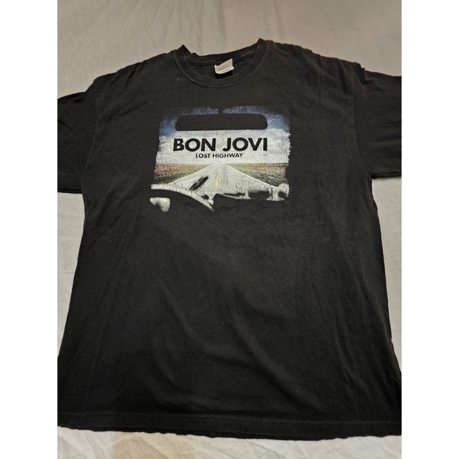 Hanes Bon Jovi 2007 Lost Highway Hanes Tour Black Short Sleeve Size US XL / EU 56 / 4 - 1 Thumbnail
