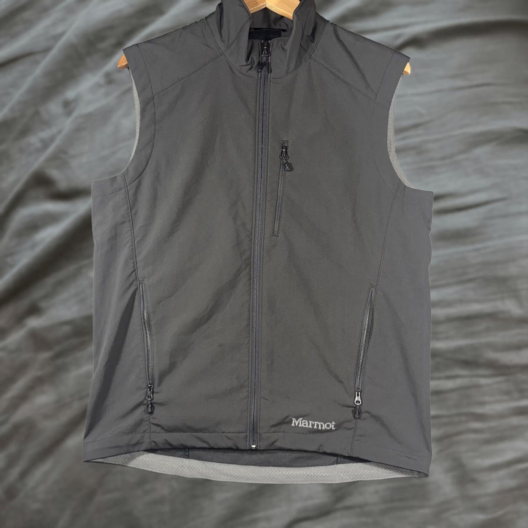 Marmot Marmot Vest Mens Medium Gray Softshell Full Zip Stretch Outdoor Hiking 98070 Size US M / EU 48-50 / 2 - 1 Thumbnail