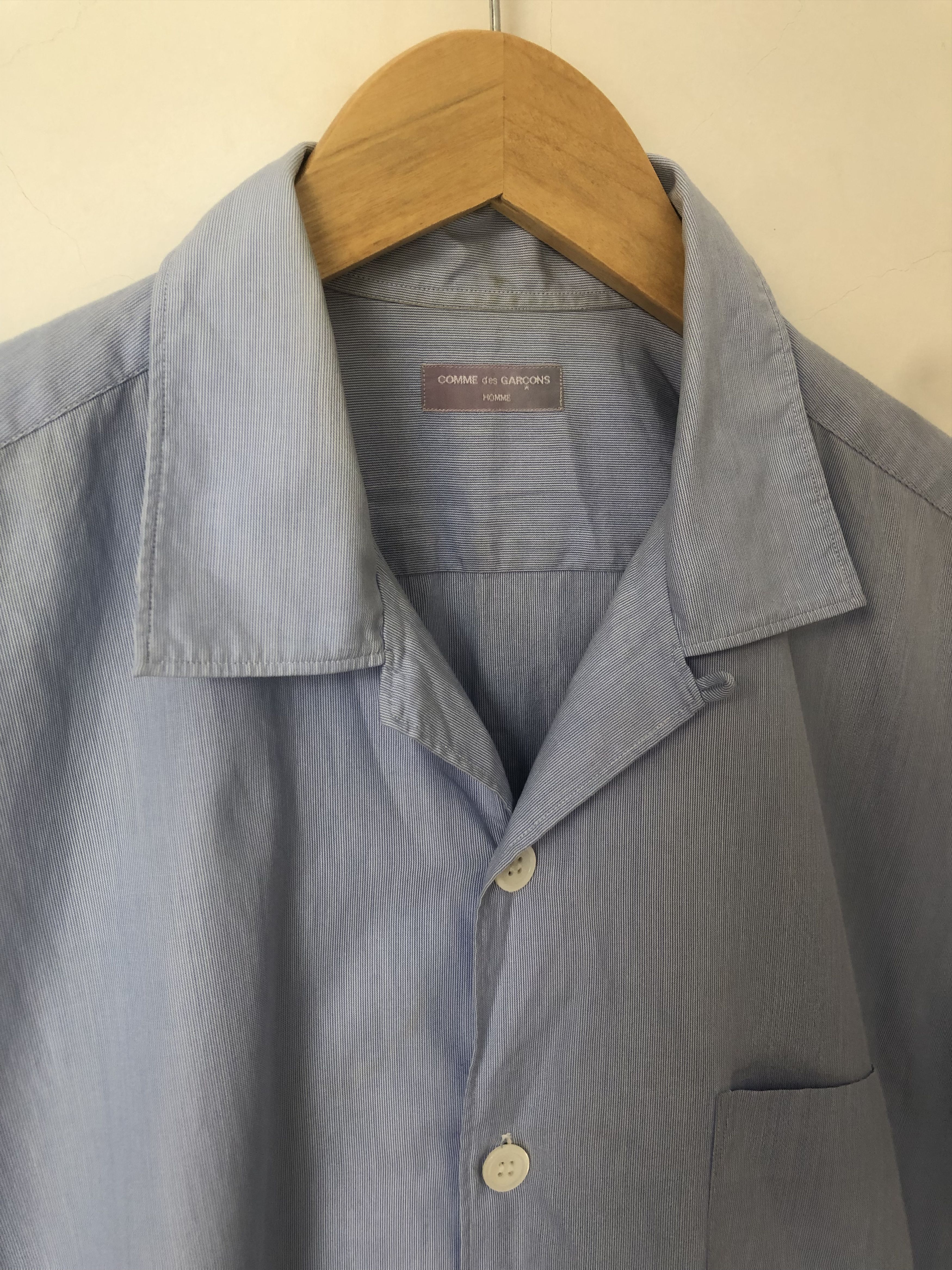Comme des Garcons Homme baby blue camp shirt Size US M / EU 48-50 / 2 - 2 Thumbnail
