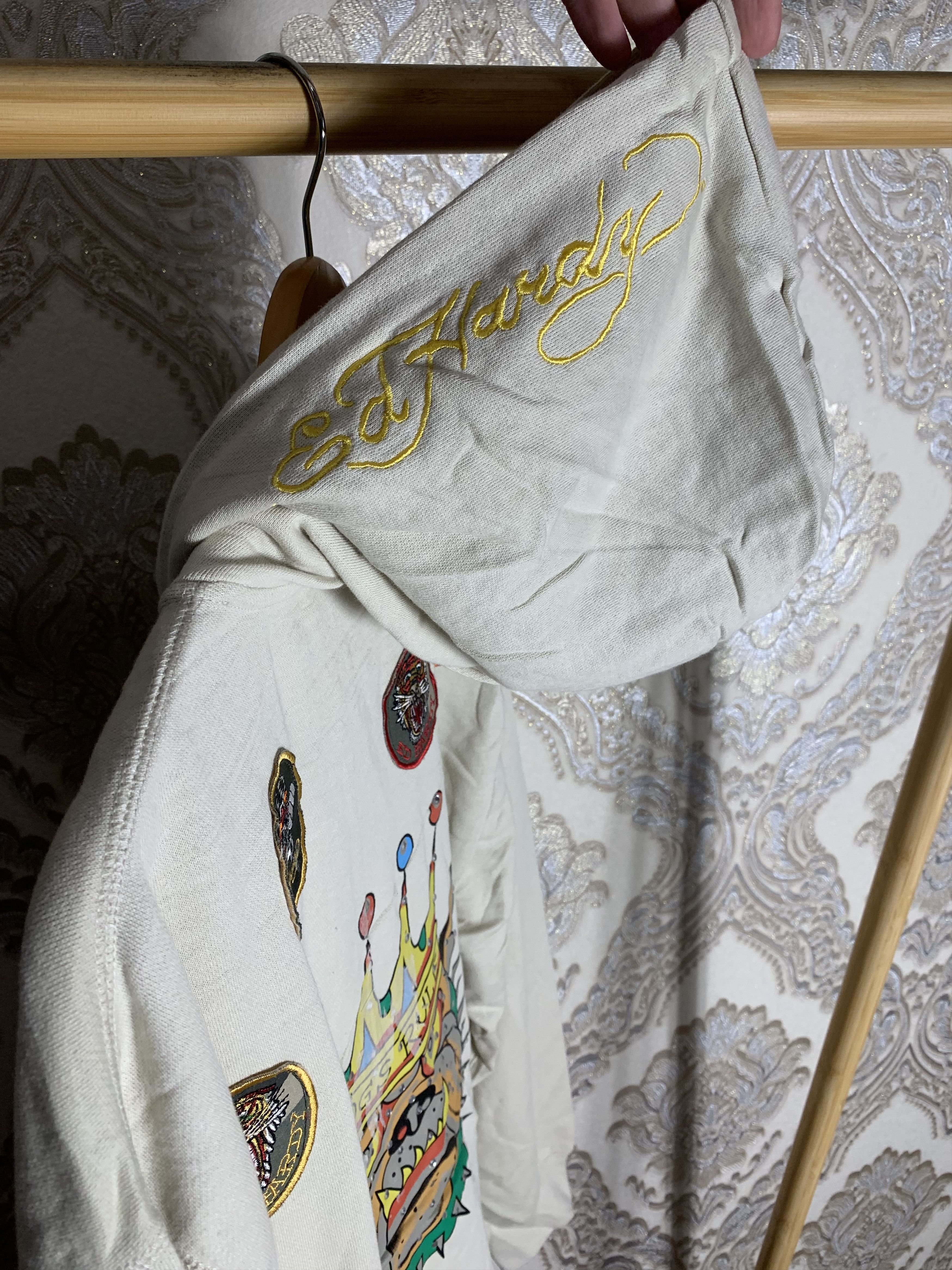 Ed Hardy VINTAGE ED HARDY BY CHRISTIAN AUDIGIER DESIGNER HOODIE Y2K Size US XXL / EU 58 / 5 - 10 Thumbnail