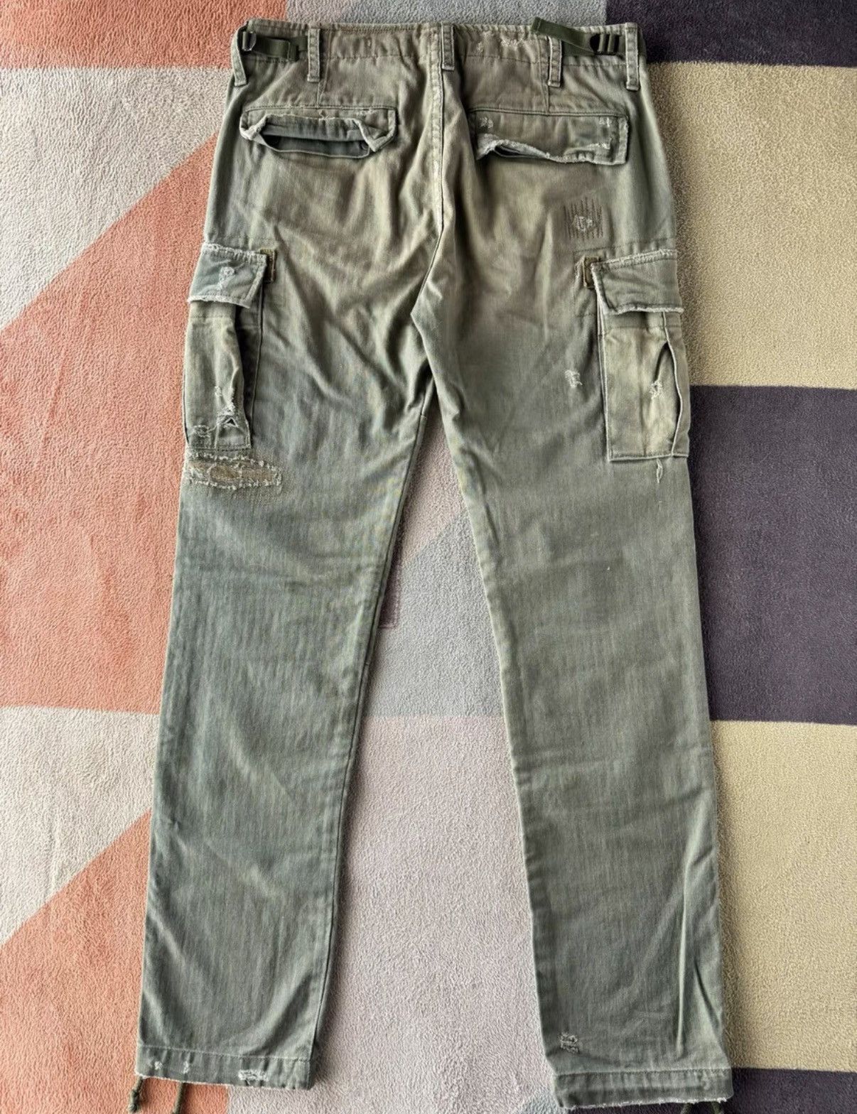 Denim & Supply Ralph Lauren Ralph Lauren Denim Supply Patch Distressed Cargo Pants K22 Size 26" / US 2 / IT 38 - 4 Thumbnail