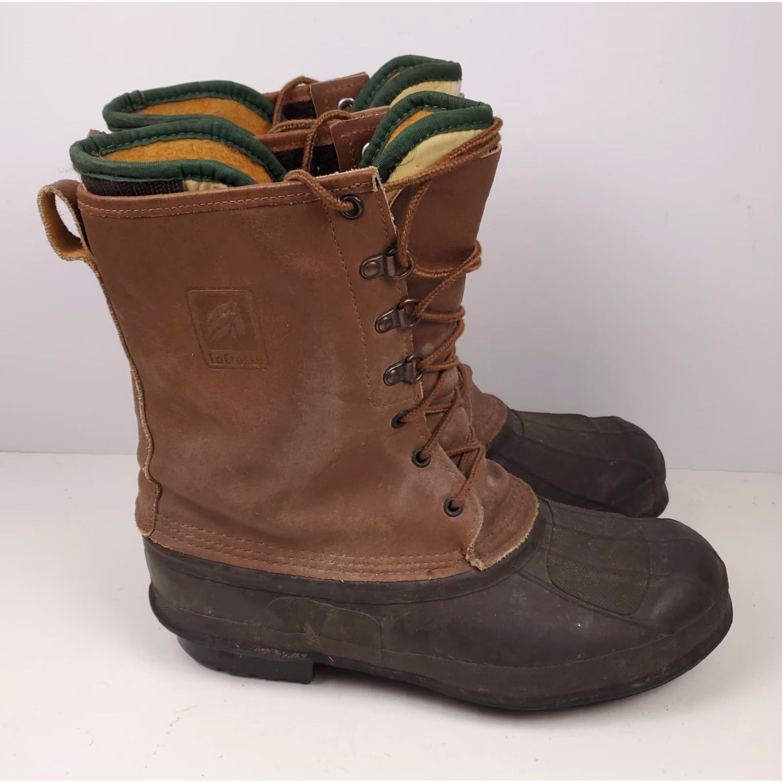 Vintage La Crosse Boots GTX VTG Duck Insulated Fiberglass Shank Brown Made USA Mens 11 Leather Snow Boot Men Size US 11 / EU 44 - 5 Thumbnail
