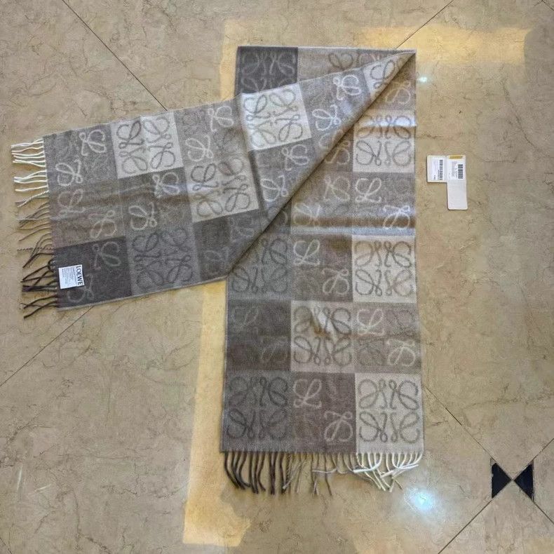 Loewe LOEWE Anagram warm and comfortable woolen scarf Size ONE SIZE - 3 Thumbnail