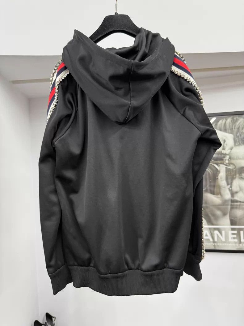 Gucci Gucci Show black striped rhinestone zipper jacket Size US M / EU 48-50 / 2 - 2 Thumbnail