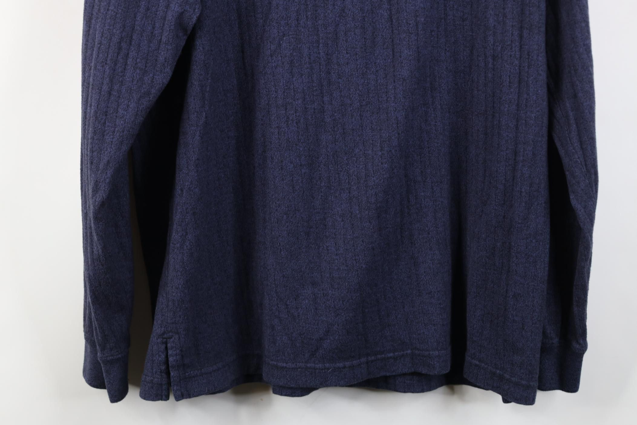 Vintage Vintage 90s Streetwear Ribbed Knit Long Sleeve Rugby Polo Size US M / EU 48-50 / 2 - 10 Thumbnail
