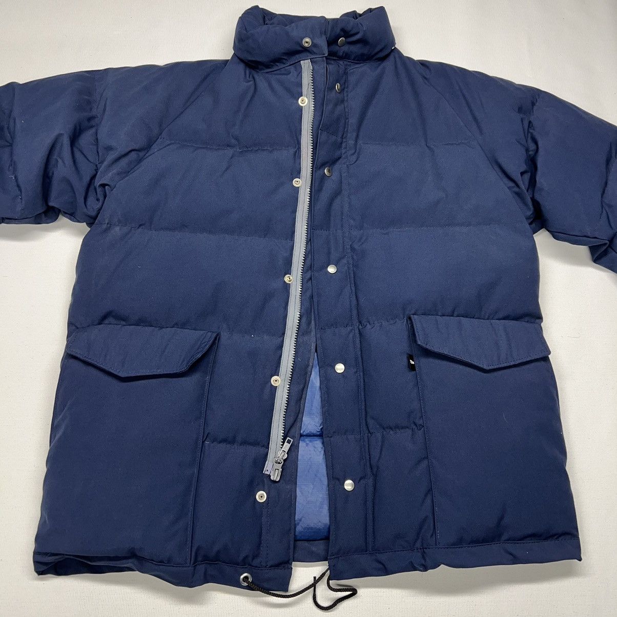 Vintage VTG 10X Down Jacket Blue Puffer Coat Zip Pocket Work Retro Size US XL / EU 56 / 4 - 14 Thumbnail