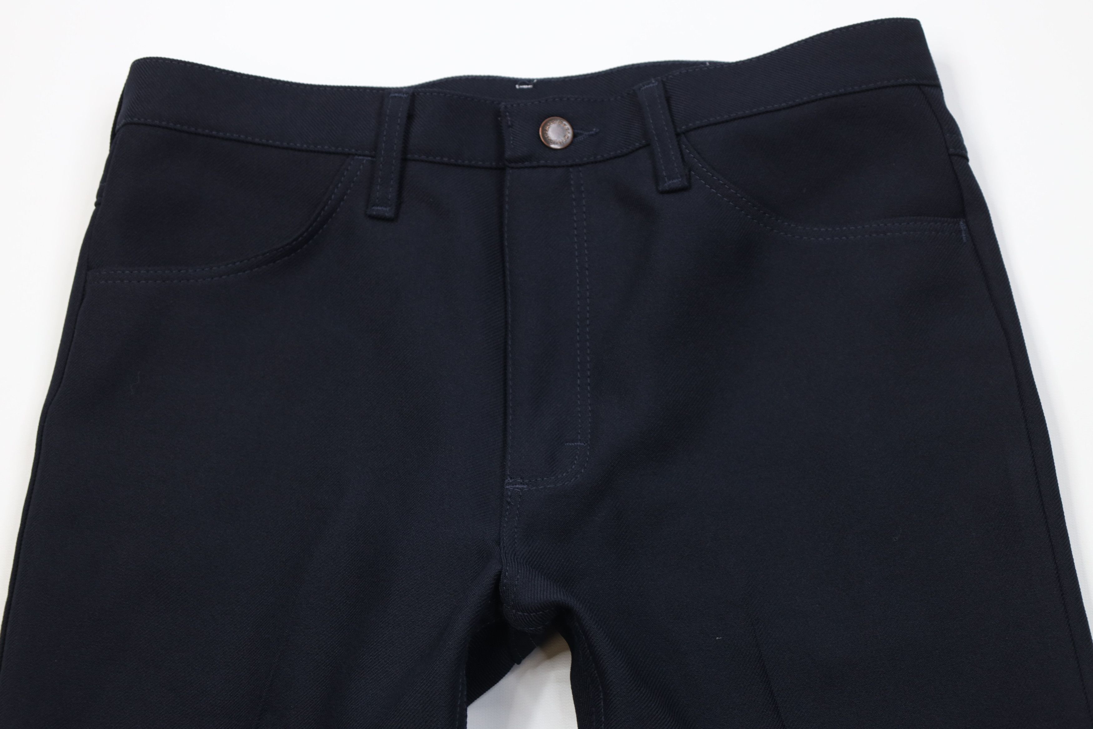 Wrangler Vintage 90s Wrangler Wide Leg Western Chino Pants Navy Blue Size US 33 - 2 Thumbnail