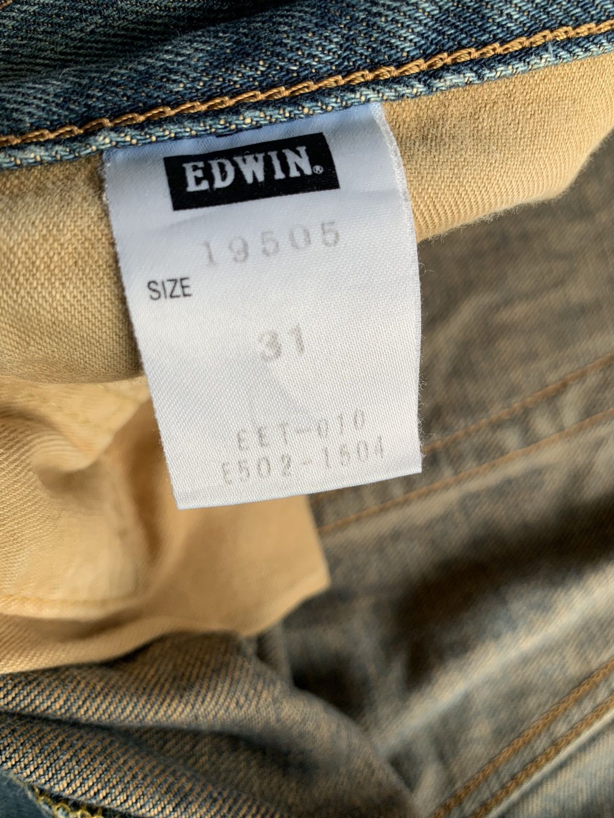 Edwin × Jean EDWIN 505X SELVEDGE DISTRESSED DENIM☠️ Size US 31 - 22 Thumbnail