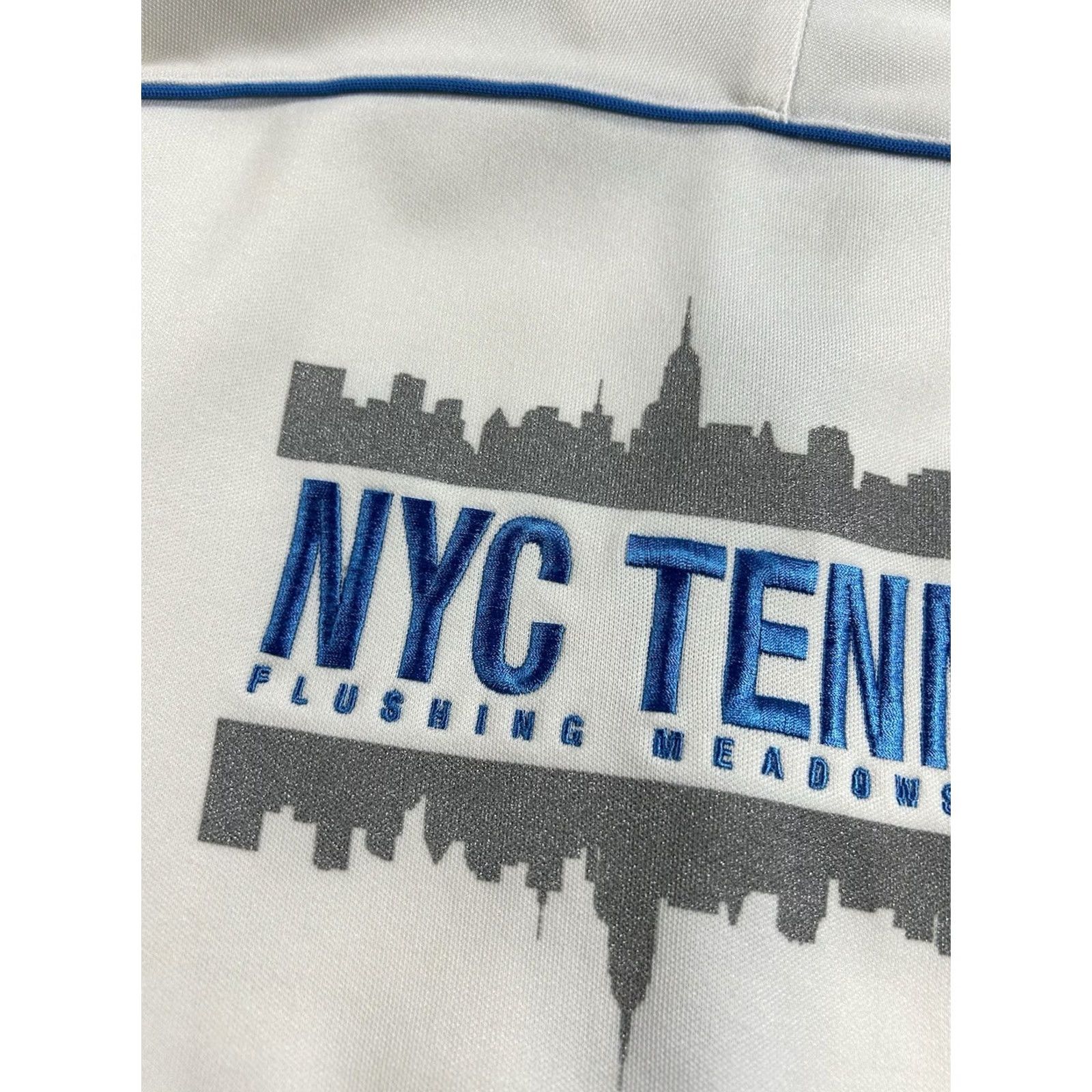 Nike VINTAGE Nike Tennis Flushing Meadows 2011 NYC Full Zip Track Jacket White Small 17x24 Size US S / EU 44-46 / 1 - 4 Thumbnail
