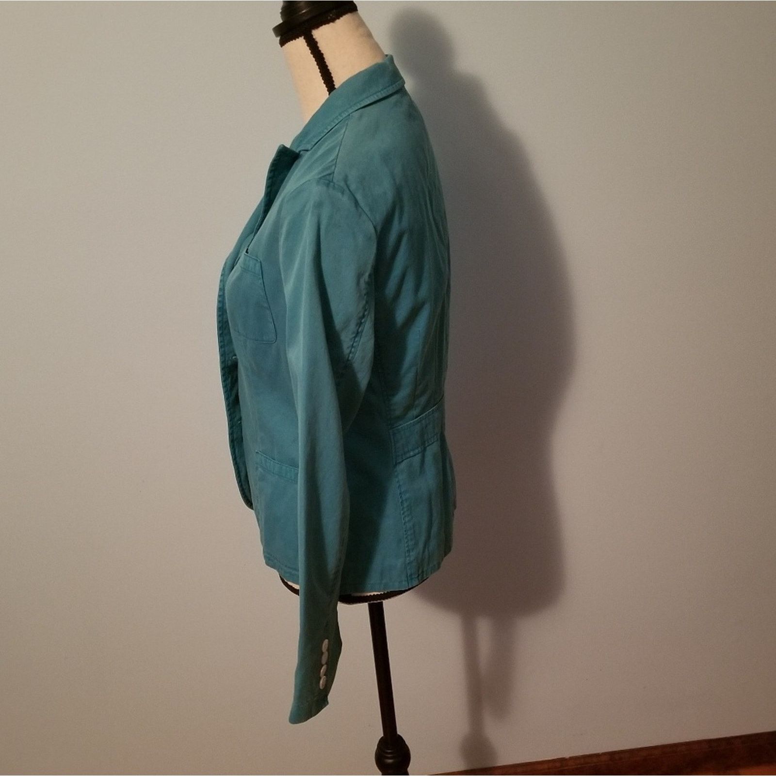 Ralph Lauren Blue Label Ralph Lauren Blue Label Teal Blue Cotton Jacket Size M / US 6-8 / IT 42-44 - 3 Thumbnail