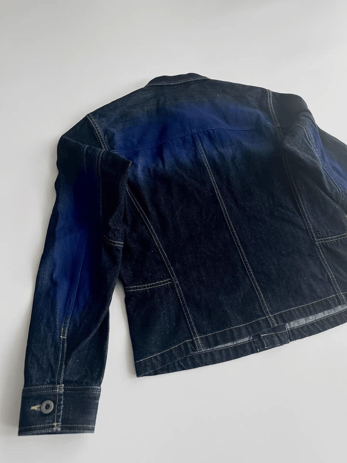 Issey Miyake Sz 3 Issey Miyake 05SS Kakko Denim Jacket-2508 Size US L / EU 52-54 / 3 - 2 Thumbnail