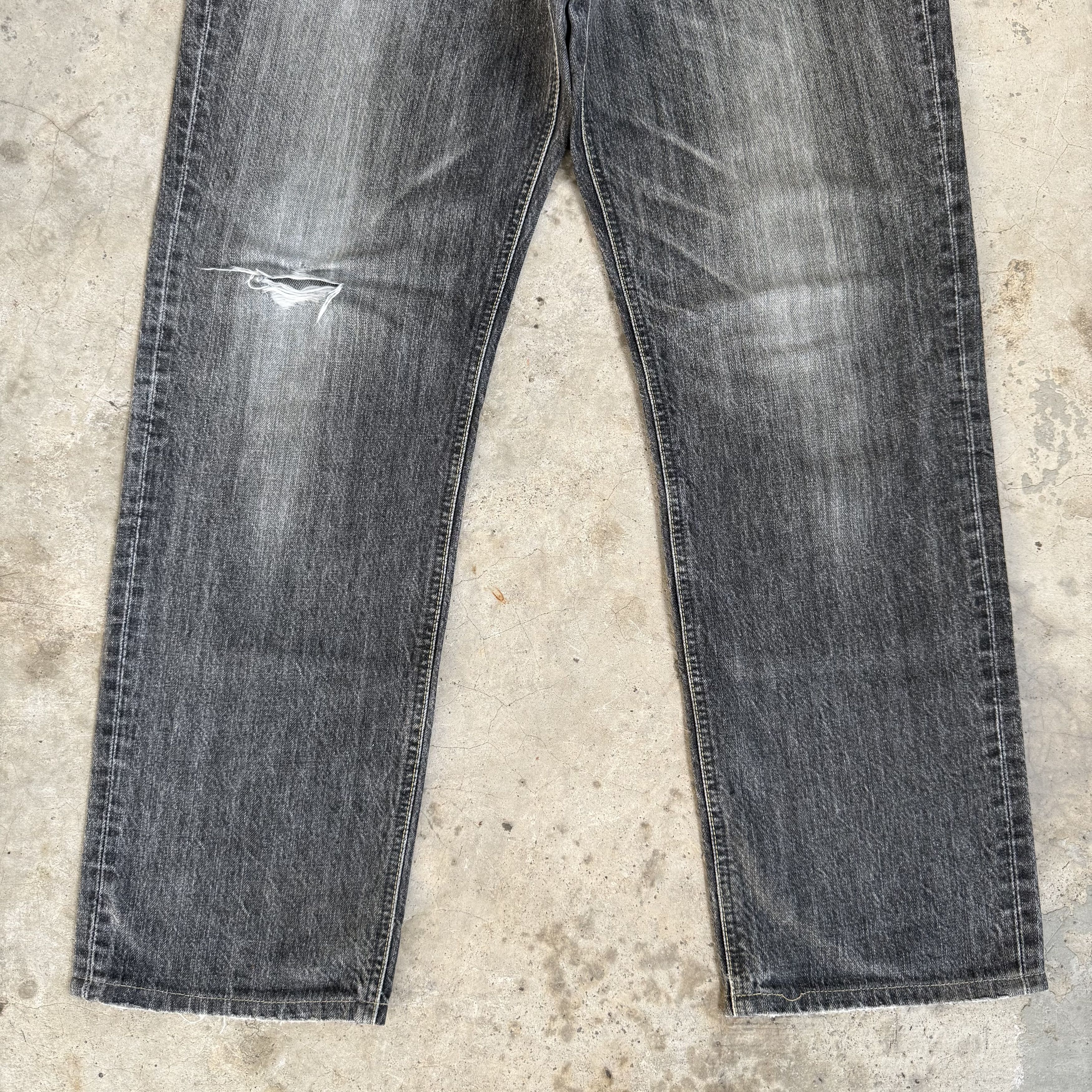 Lee Vintage Lee Rider Black Faded Denim Jeans Size US 33 - 3 Thumbnail