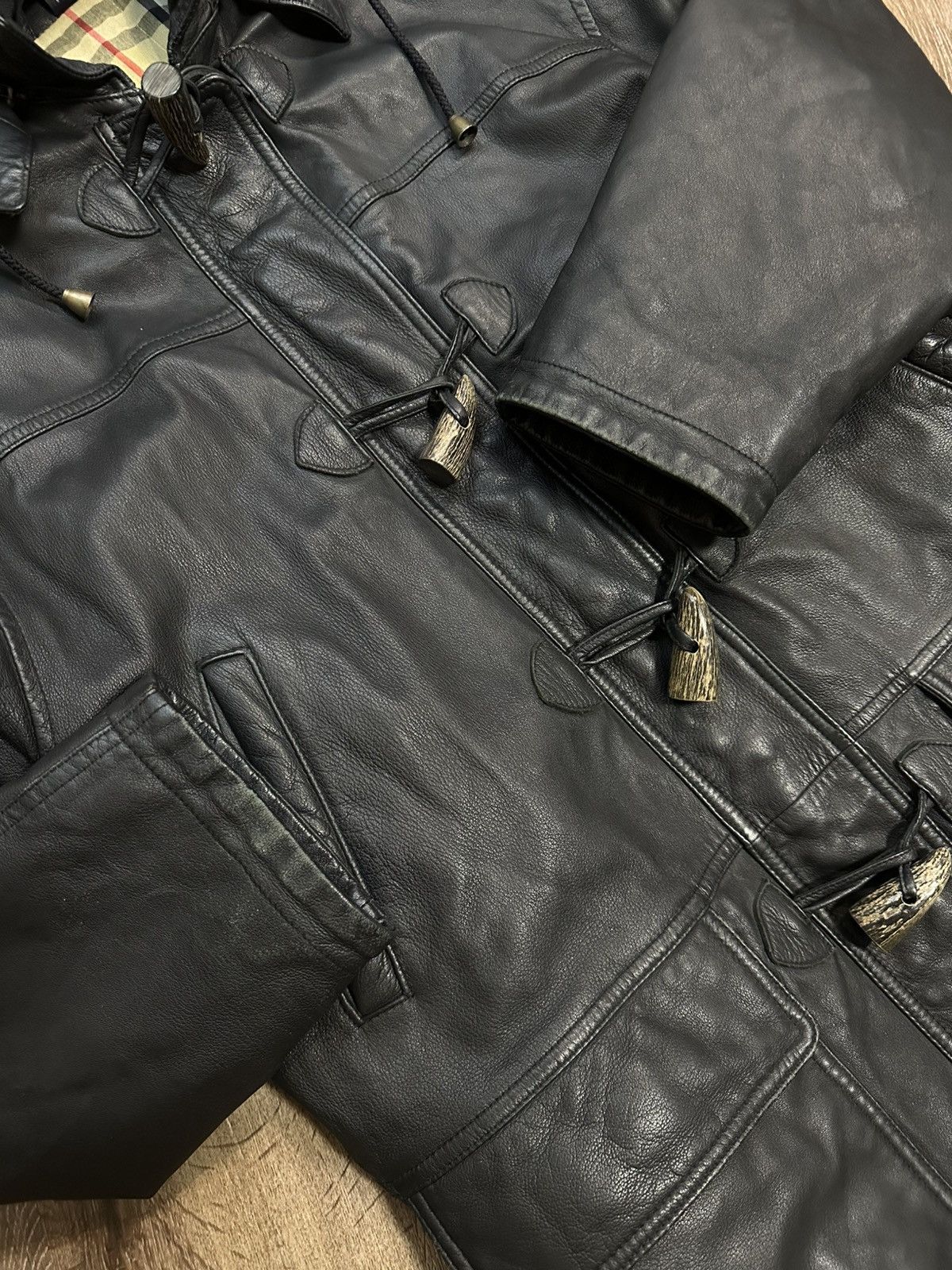 Burberry 🔥RARE🔥 Vintage Burberry London Leather Jacket Size US M / EU 48-50 / 2 - 5 Thumbnail