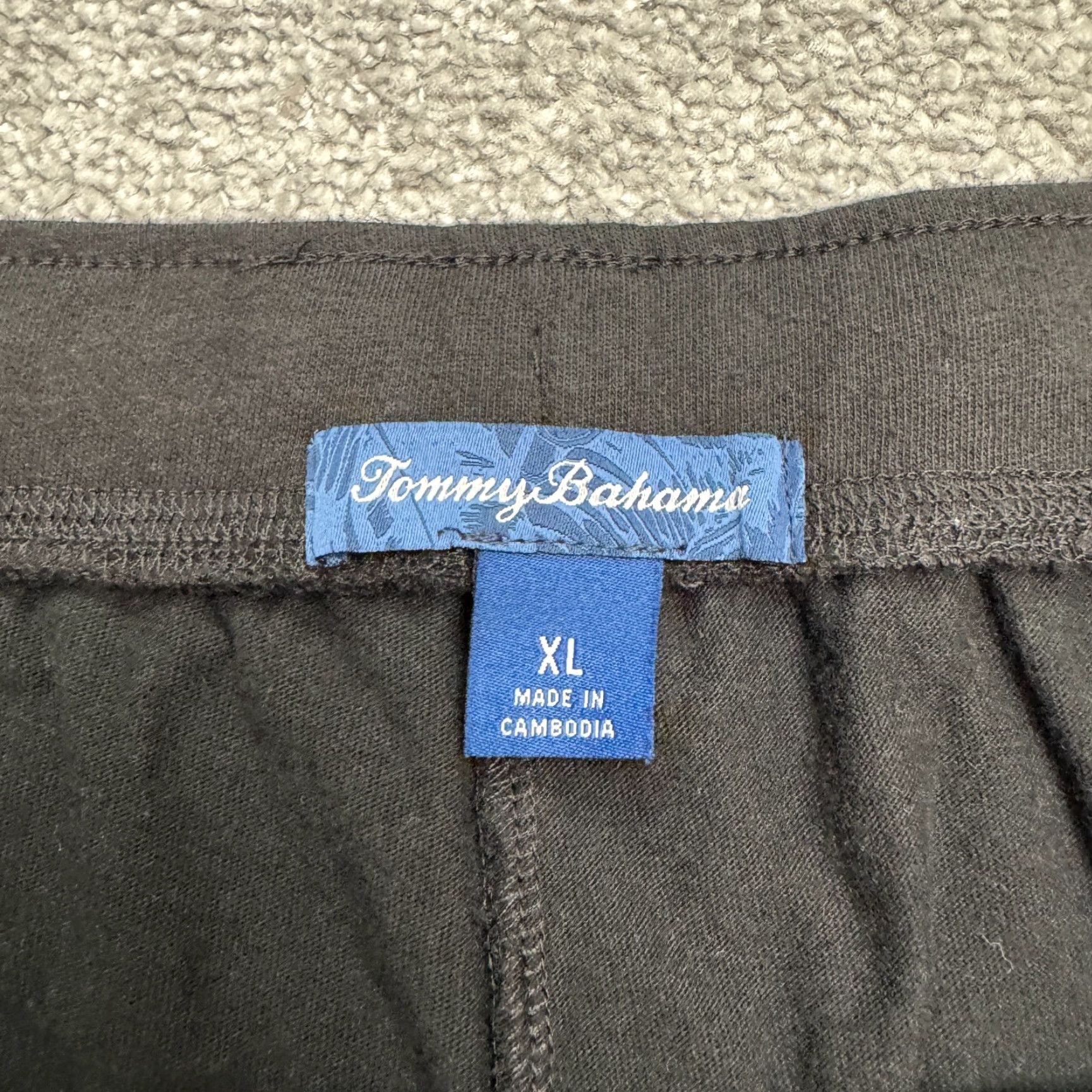 Tommy Bahama Tommy Bahama Sweatpants Mens XL Black Casual Cotton Blend Stretch Lounge Pants with Pockets Size US 36 / EU 52 - 6 Thumbnail