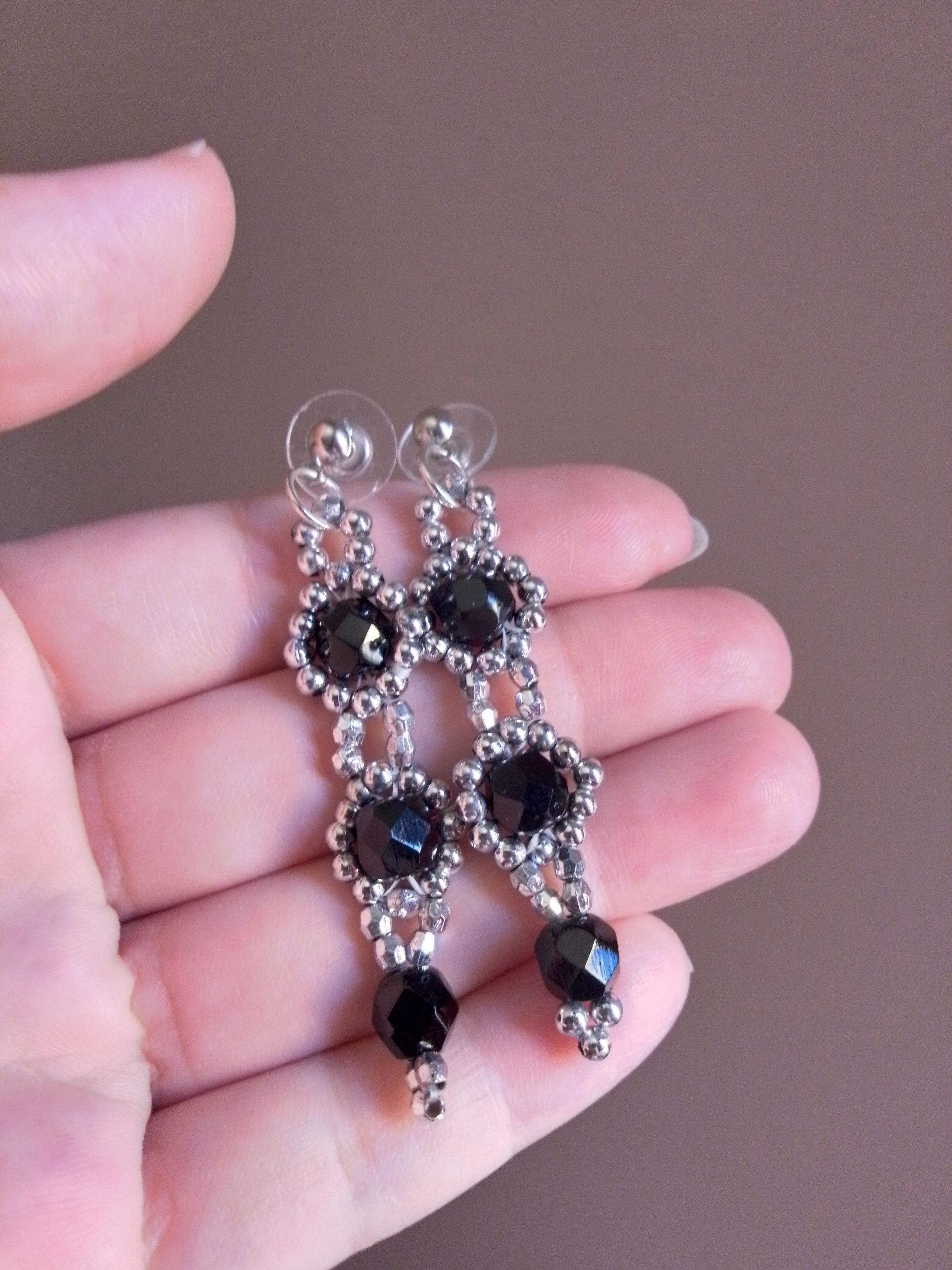Handmade Necklace Black Pendant Earrings Tourmaline Gemstones Size ONE SIZE - 6 Thumbnail