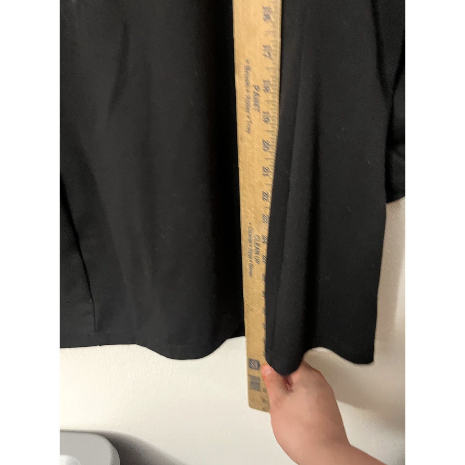 Tommy Hilfiger TOMMY HILFIGER Women's Blazer Size 8 Black One-Button 3/4 Sleeve Regular Fit Solid Size M / US 6-8 / IT 42-44 - 4 Thumbnail
