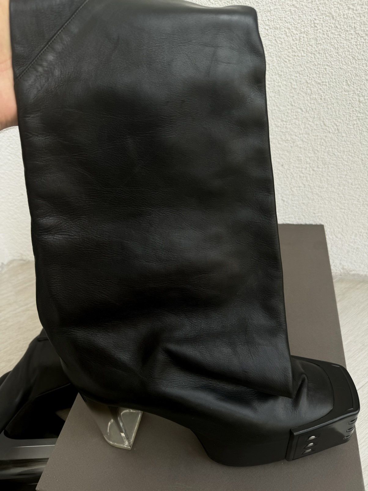 Rick Owens NEW ♟️ SAMPLE GRILL FLARED KISS GRADIENT LUXOR BOOTS Size US 11 / EU 44 - 17 Thumbnail