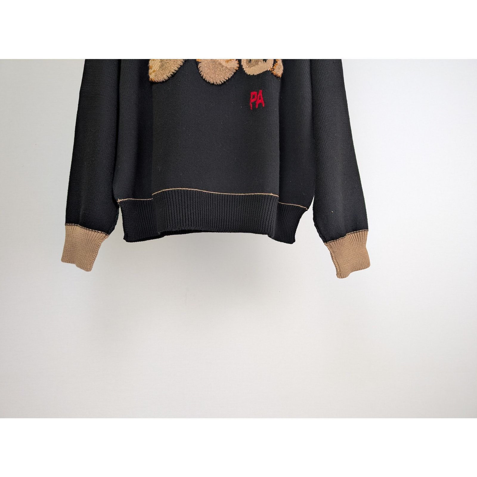 Palm Angels o1rshd1 PA Bear Sweater in Black/Brown Size US M / EU 48-50 / 2 - 6 Thumbnail