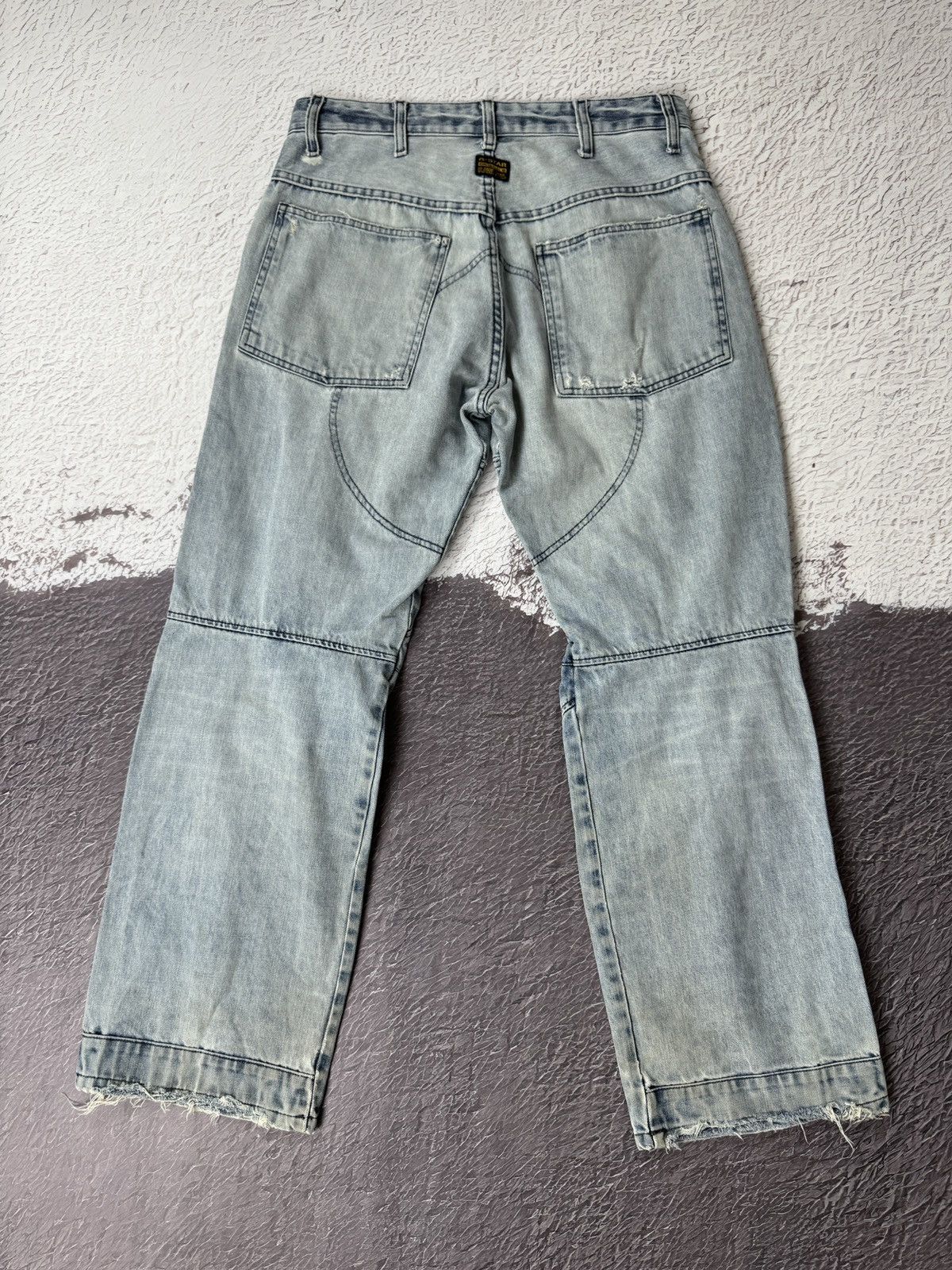 G-Star G-Star Raw Elwood vintage light blue double knee denim jeans Size US 32 / EU 48 - 4 Thumbnail