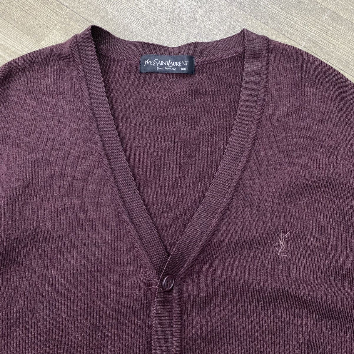 Saint Laurent Paris Vintage Yves Saint Laurent YSL Knitted Cardigan Luxury Size US L / EU 52-54 / 3 - 3 Thumbnail