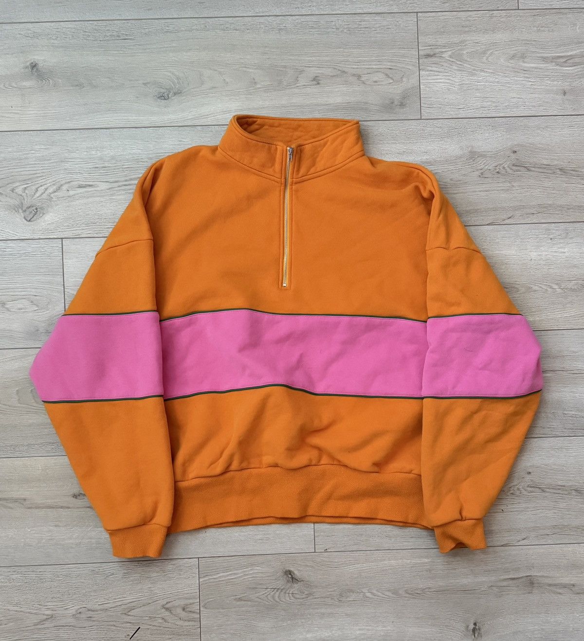 Vintage Orange - Pink - Green Half Zip Size US XL / EU 56 / 4 - 1 Thumbnail