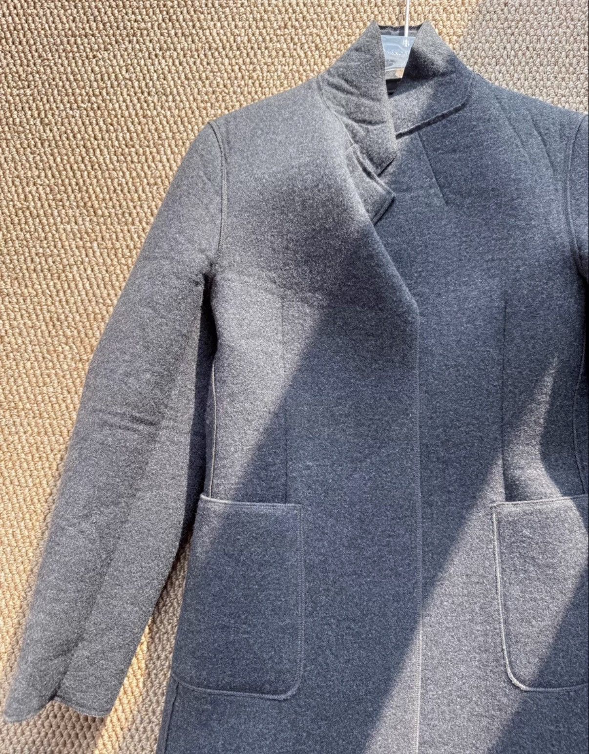 Comme des Garcons COMME des GARÇONS Dark Grey Wool Stand Collar Coat K23 Size US S / EU 44-46 / 1 - 2 Thumbnail