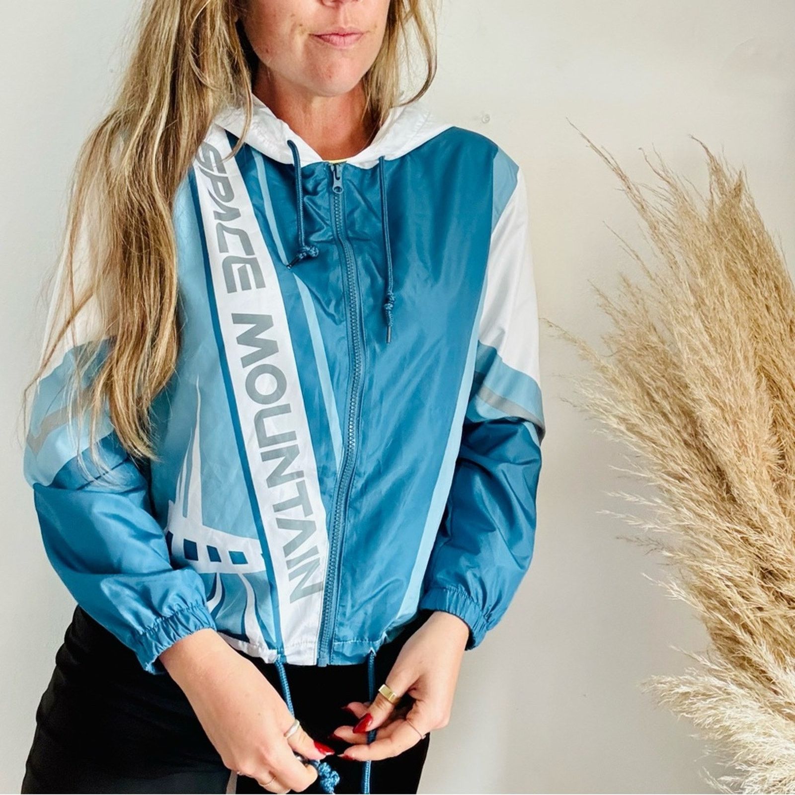 Disney DISNEY Blue White Grey Space Mountain Windbreaker Zip Jacket Size S / US 4 / IT 40 - 6 Thumbnail
