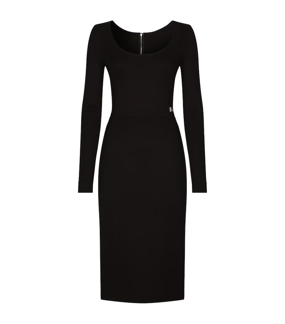 Dolce & Gabbana o1y0825 Midi Dress in Black Size XS / US 0-2 / IT 36-38 - 1 Thumbnail
