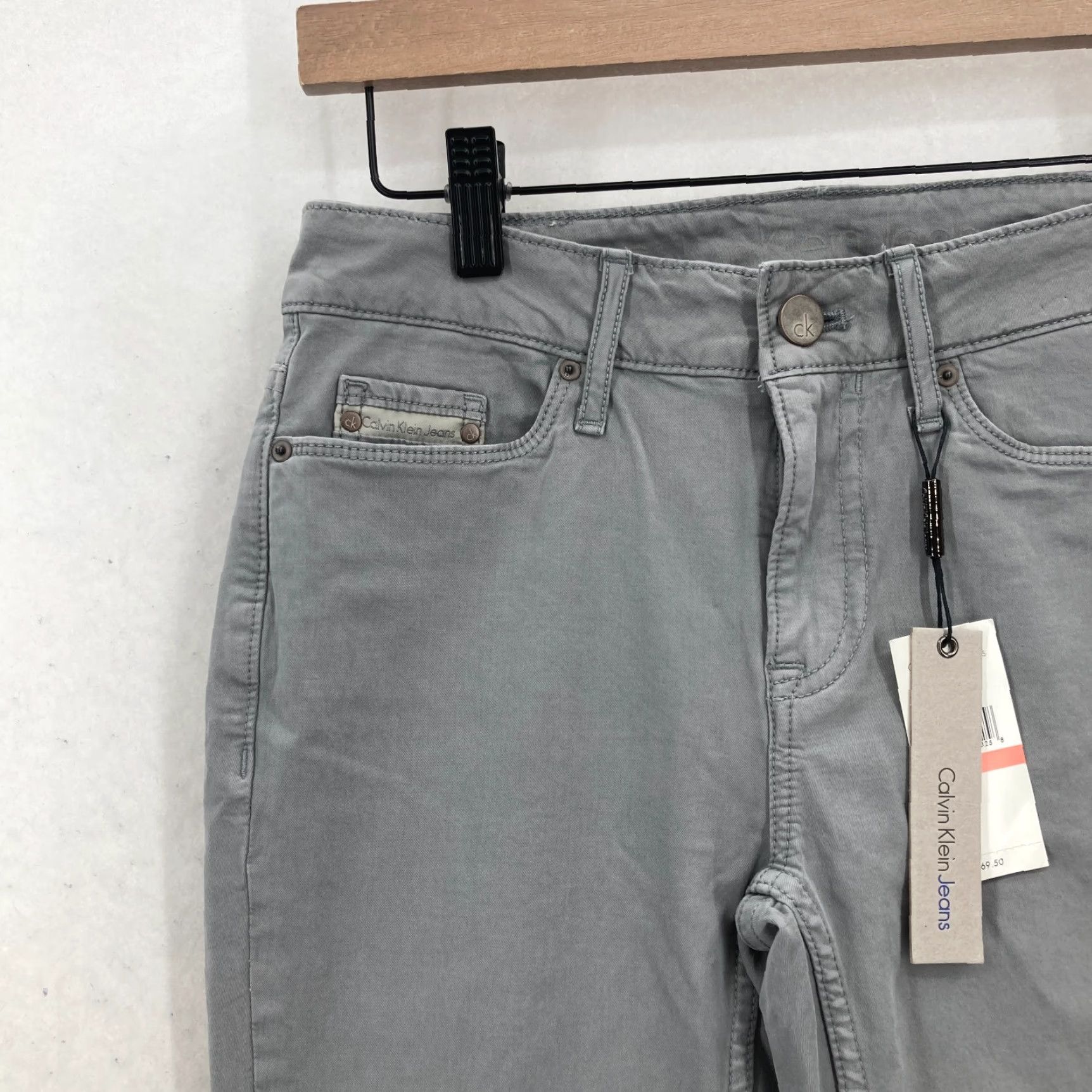 Calvin Klein Calvin Klein Jeans Women's 26 Gray Stretch 5-Pocket Pants Casual Preppy Modern Size 26" / US 2 / IT 38 - 3 Thumbnail