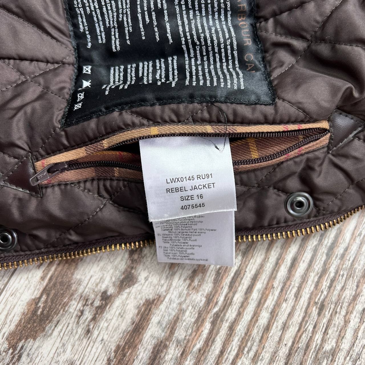 Barbour Barbour Rebel Wax Women's Jacket Waxed Cotton England Style Size XL / US 12-14 / IT 48-50 - 10 Thumbnail