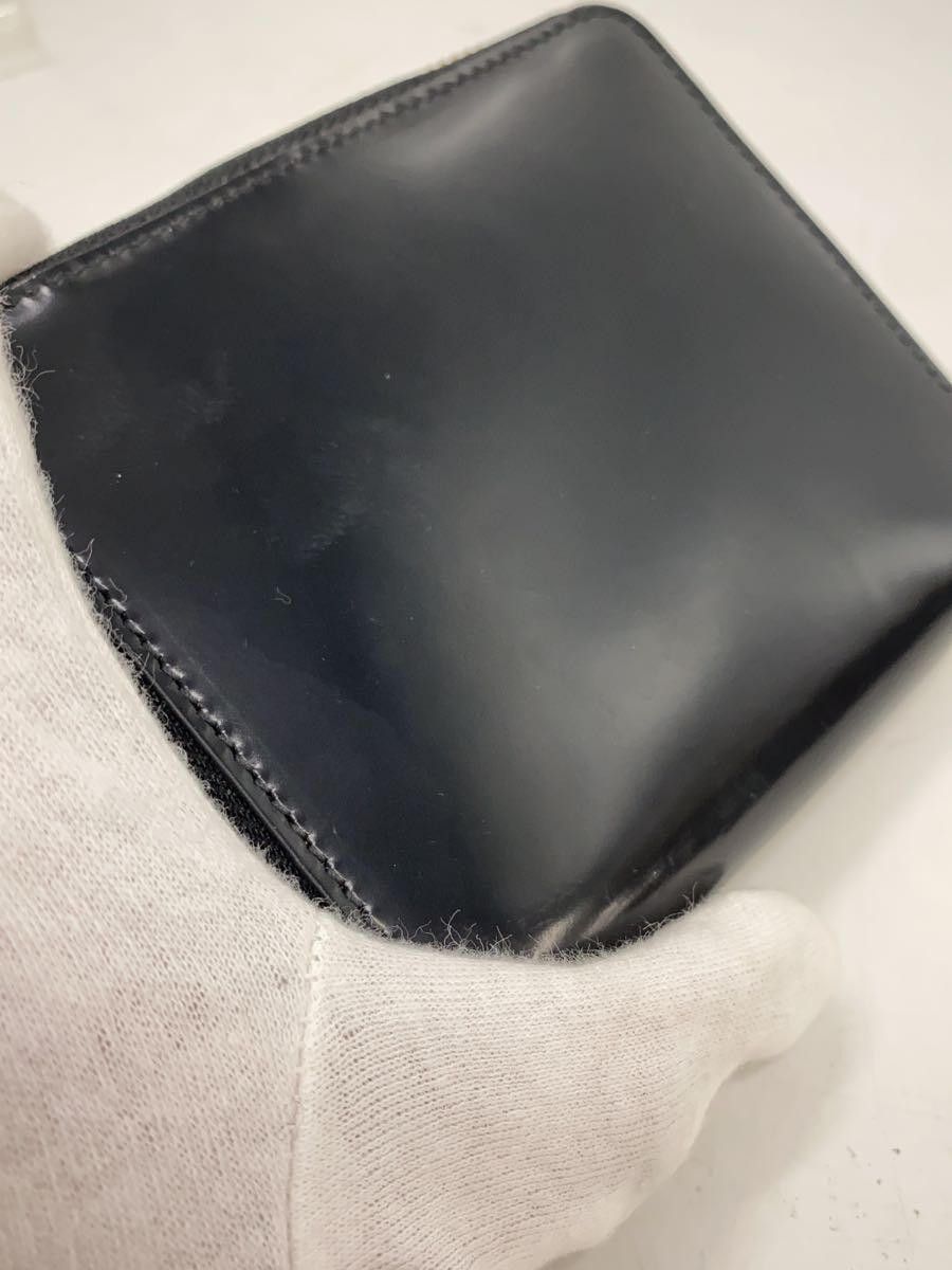 Wallet Engrave Logo Inside Round Zip Bi-fold Black