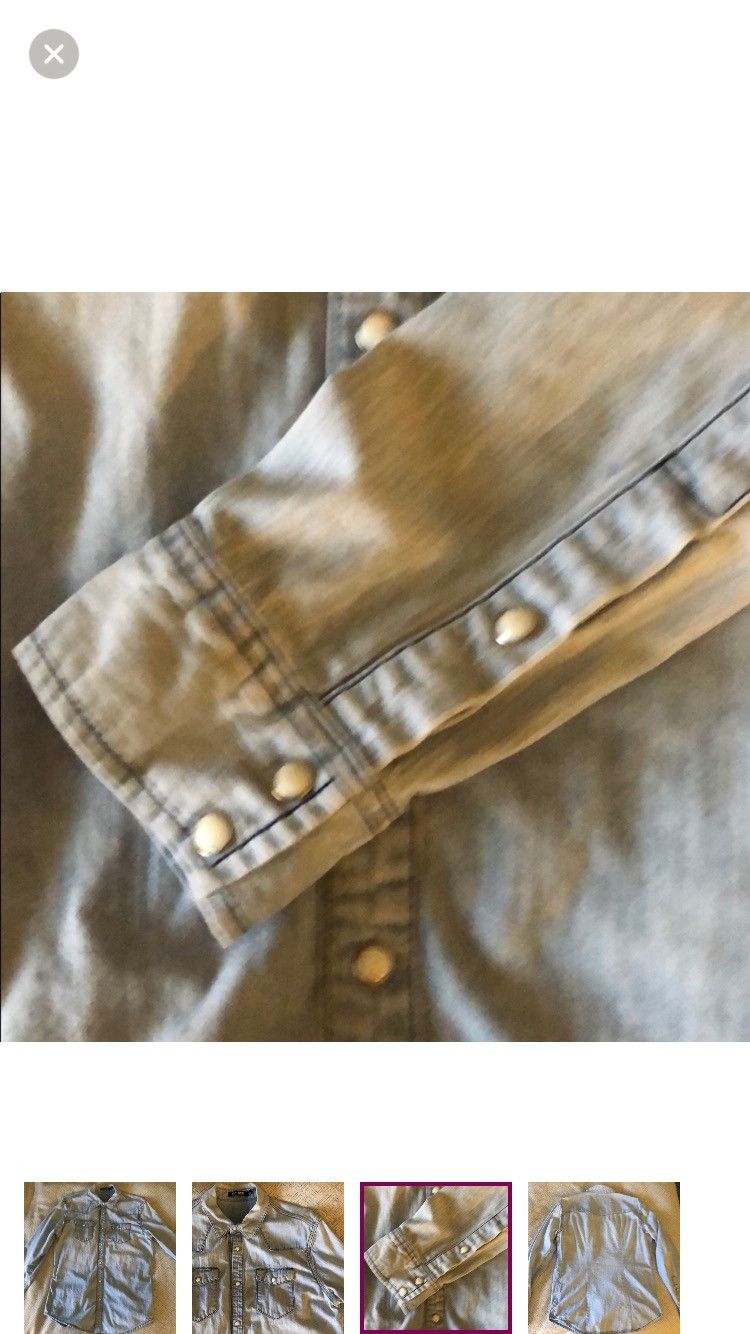 Blk Dnm Blk Denim Blue Denim Shirt, like Saint Laurent Size US L / EU 52-54 / 3 - 4 Thumbnail