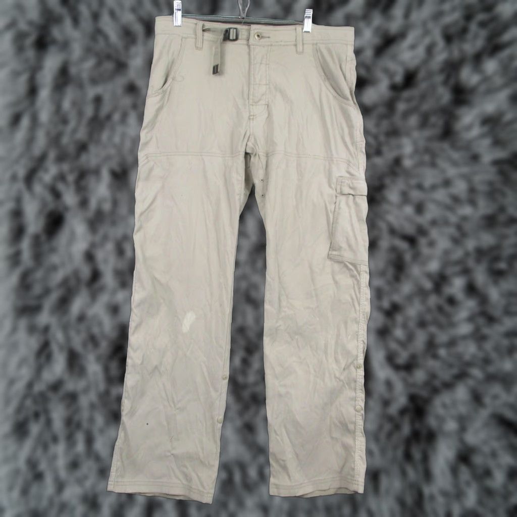 Prana PrAna Pants Mens 30x30 Beige Cargo Nylon Stretch Quick Dry Outdoor Travel Size US 30 / EU 46 - 1 Thumbnail