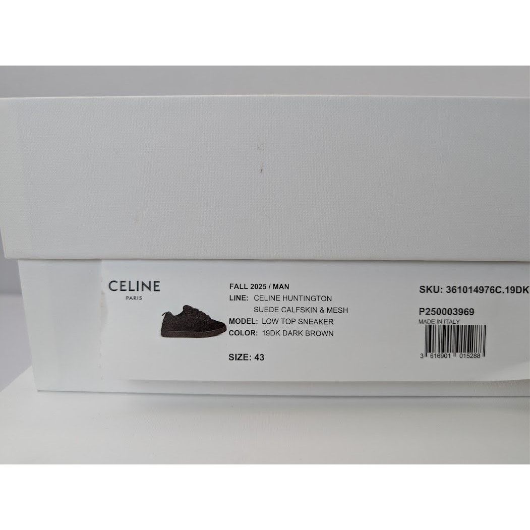 Celine o1rshd1 Suede Calfskin & Mesh Huntington Low top Sneakers Size US 10 / EU 43 - 21 Thumbnail