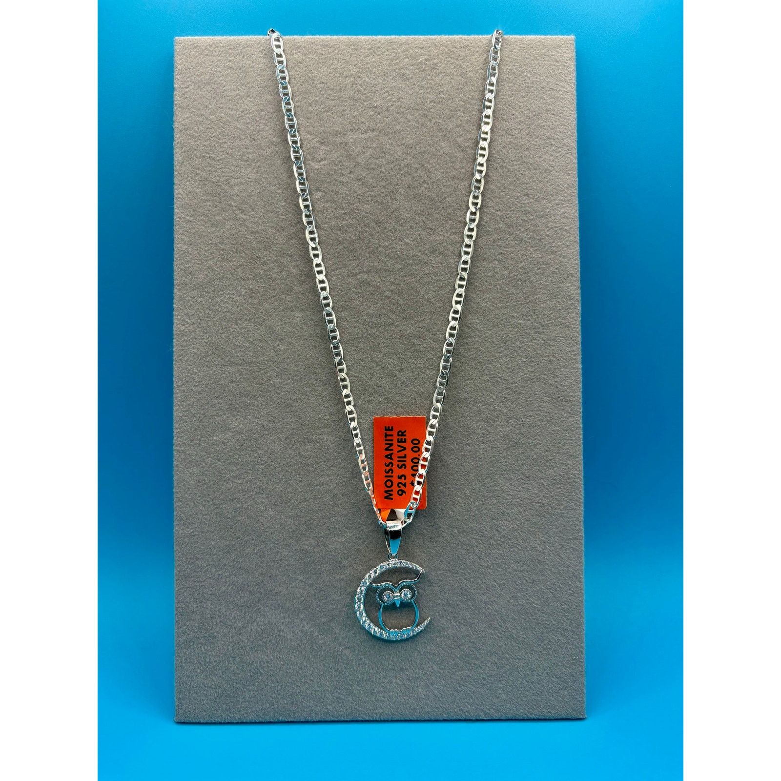 Jewelry NWT - 1ct Moissanite Owl Pendant & 22" Chain - 925 Sterling Size ONE SIZE - 3 Thumbnail