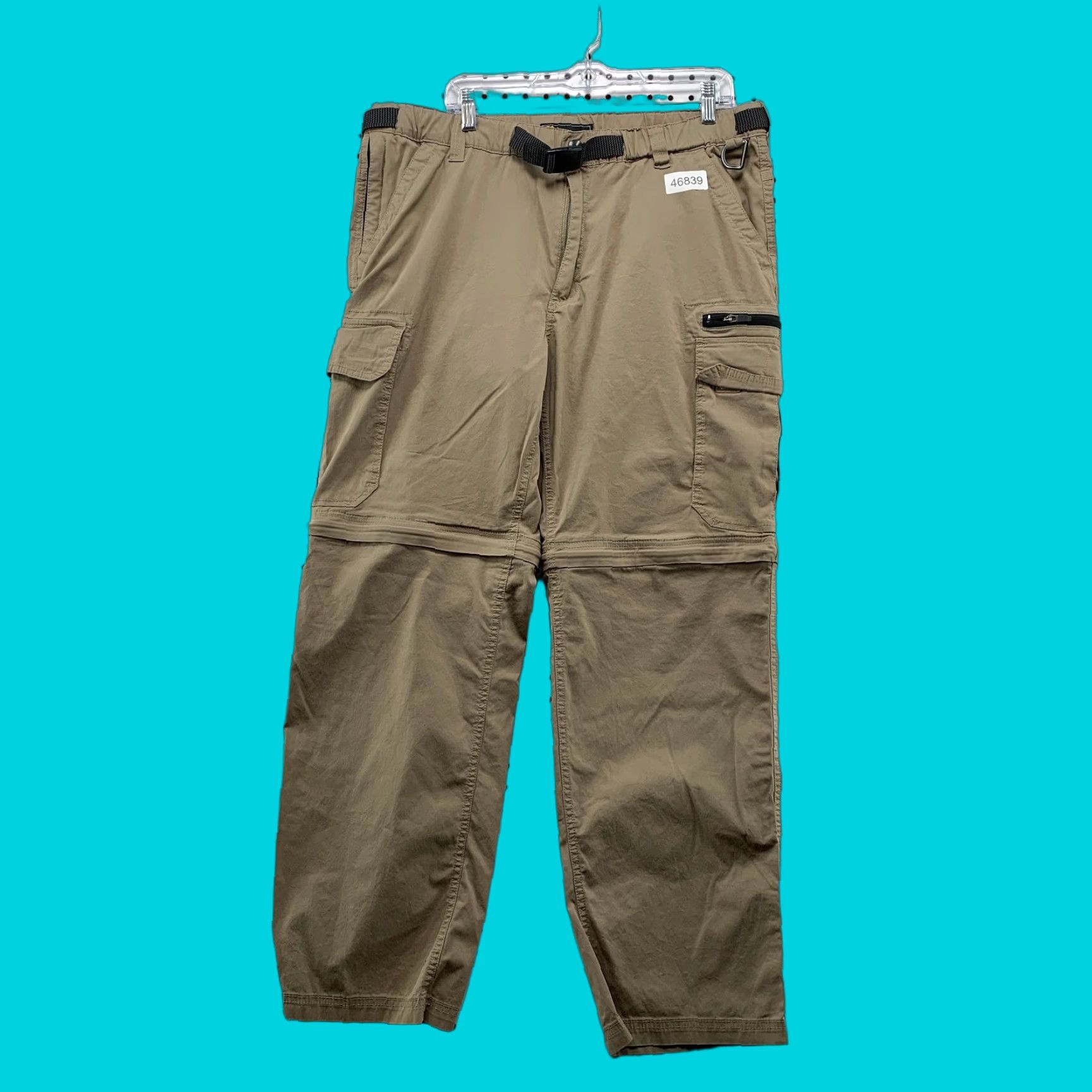 Vintage BC Clothing Convertible Cargo Pants Mens 2XL Khaki Belted Zip Hike Outdoor Skate Cargo Pants Mens 2XL Khaki Belted Zip Convertible Outdoor Skate Size US 39 - 1 Thumbnail