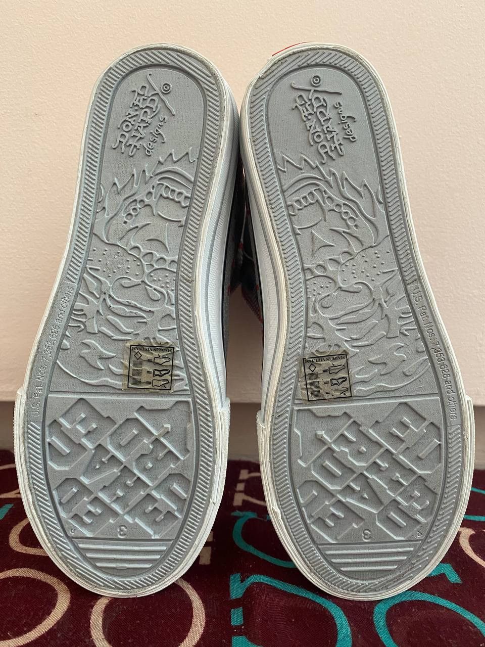 Christian Audigier × Ed Hardy × Vintage NEW! Vintage Ed Hardy Hi Top Sneakers Rare Fish Mermaid Y2K Size US 5 / IT 35 - 9 Thumbnail