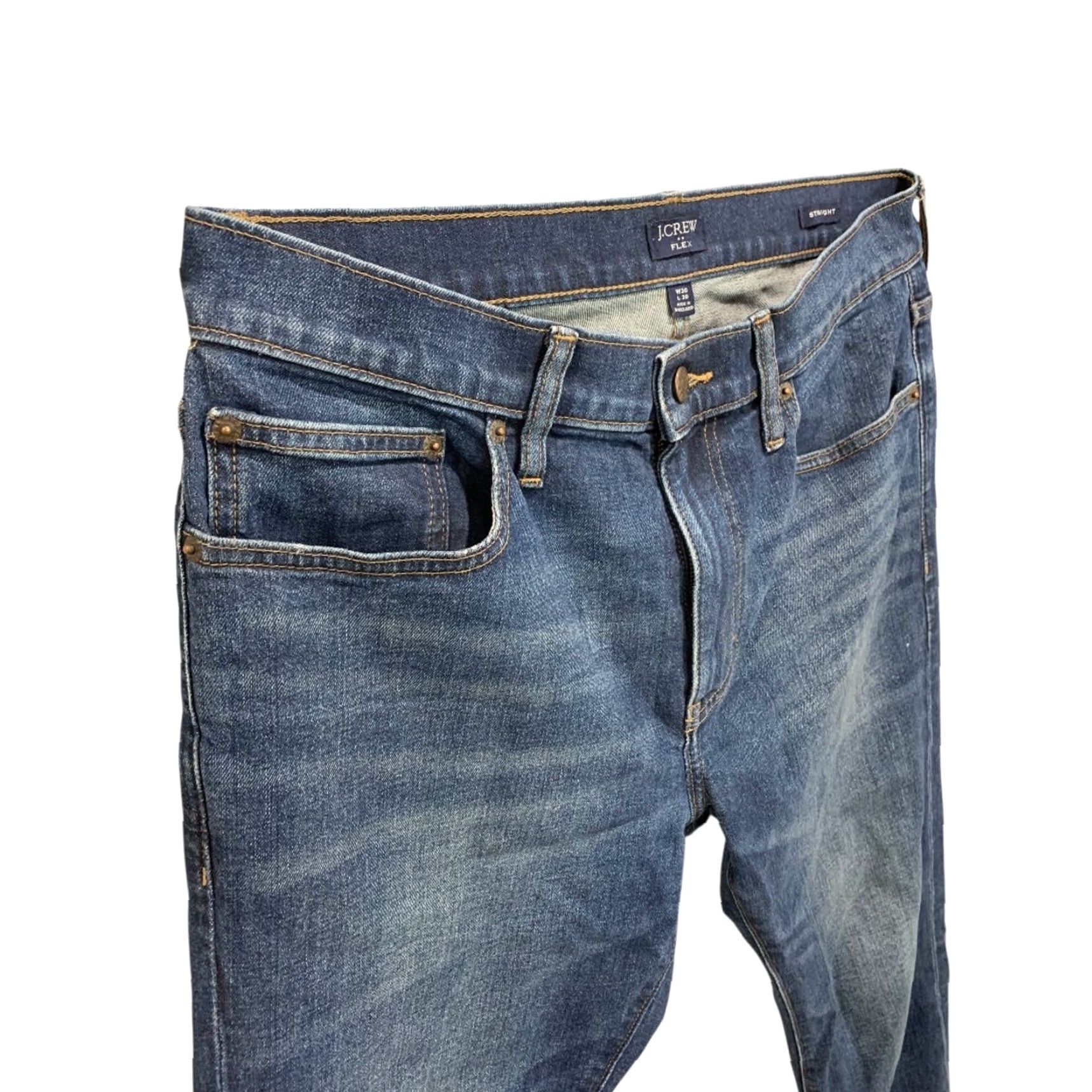 J.Crew J.Crew Jeans Denim AZ851 30 x 30 Mens Straight Fit Flex 30 Inseam Blue XS? No, size 30 Regular Men Jeans Size US 30 / EU 46 - 4 Thumbnail