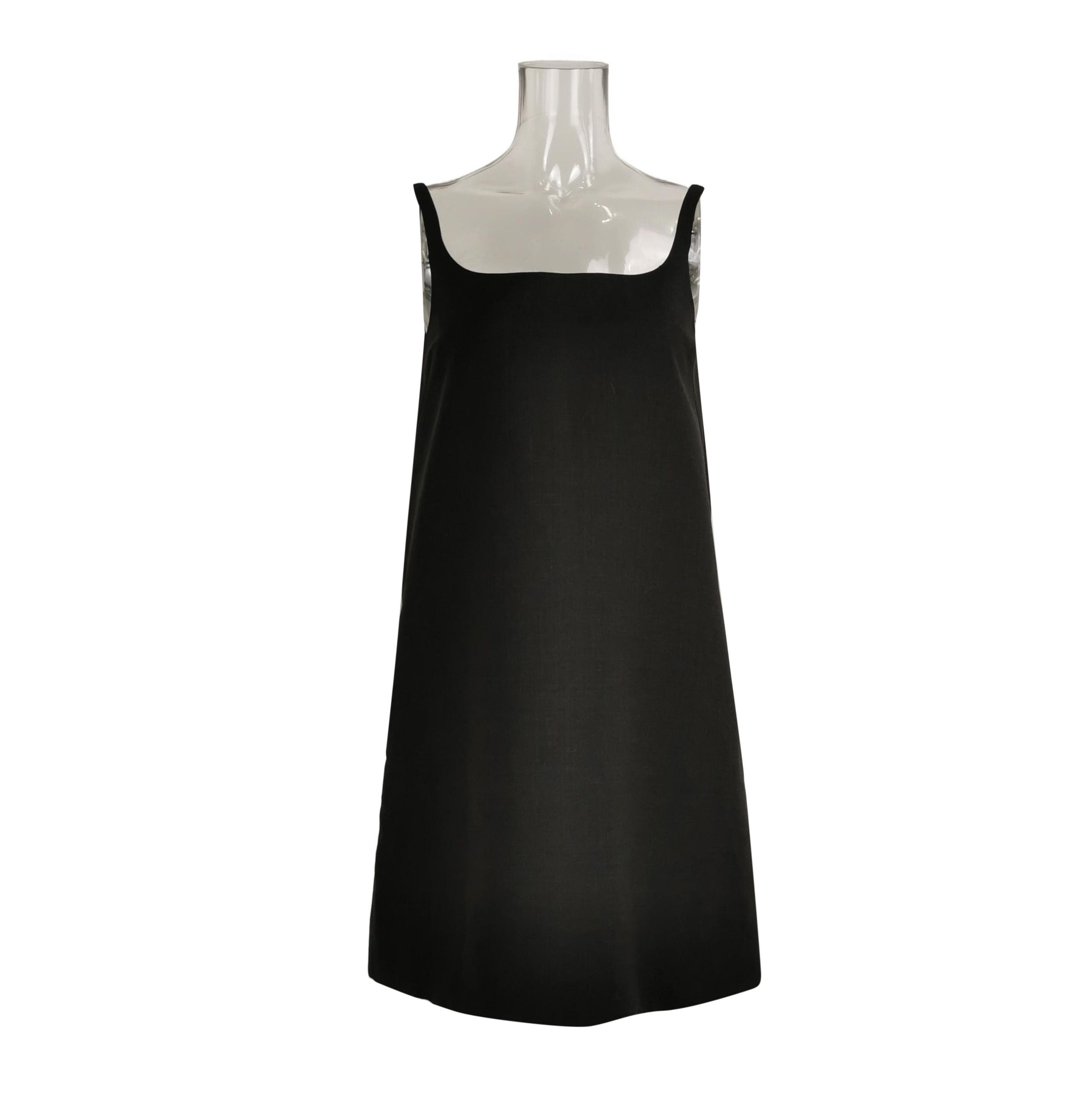 Prada Prada Wool Slip Dress in Black - dmc Size XS / US 0-2 / IT 36-38 - 1 Thumbnail