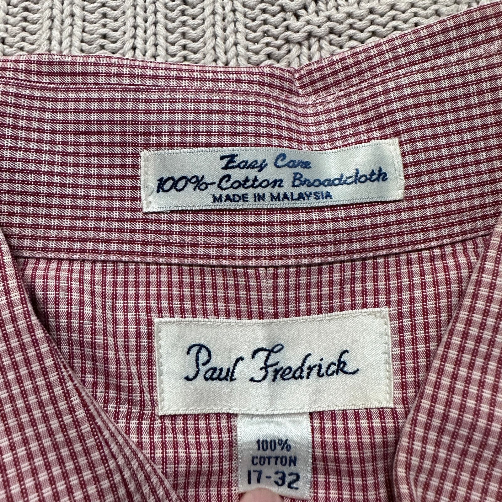 Paul Fredrick Paul Fredrick red micro plaid button down size 17 Size US XL / EU 56 / 4 - 5 Thumbnail