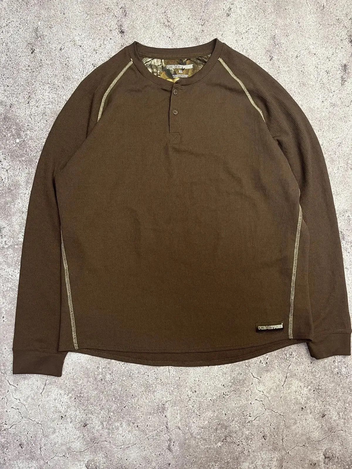 Mossy Oaks × Realtree Vintage Realtree XL Brown Thermal Long Sleeve Camo Lining Size US XL / EU 56 / 4 - 1 Thumbnail