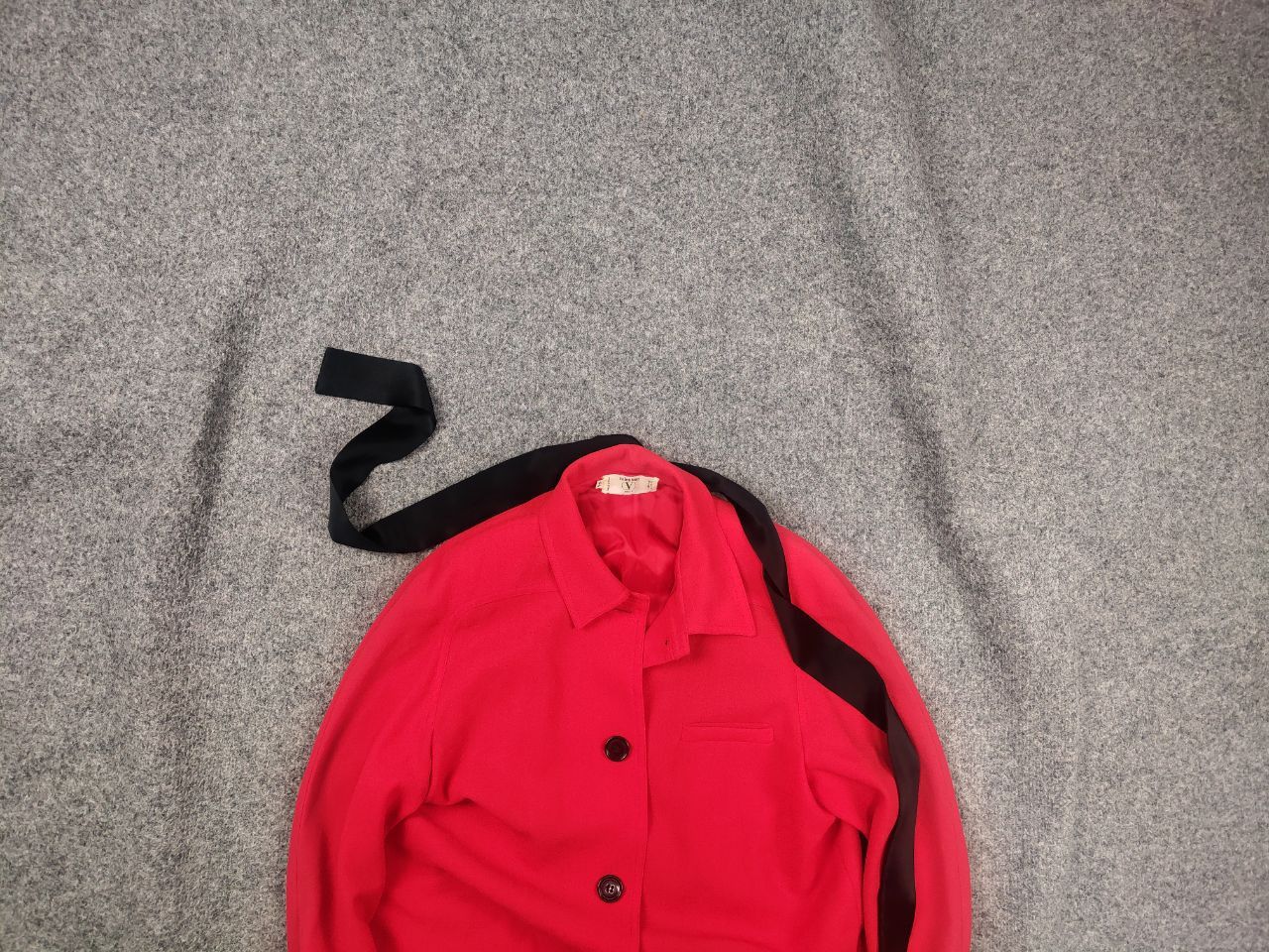 Valentino Vintage 80's Valentino miss V Red shirt dress long sleeves Size M / US 6-8 / IT 42-44 - 2 Thumbnail