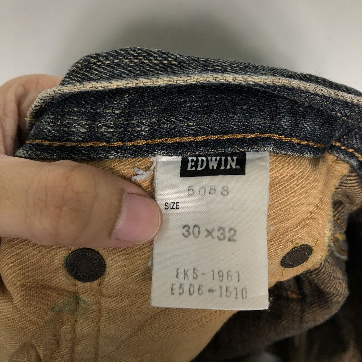 Edwin 90’s VINTAGE EDWIN 505ZXX ORANGE TAG SELVEDGES JAPAN Size US 29 - 16 Thumbnail