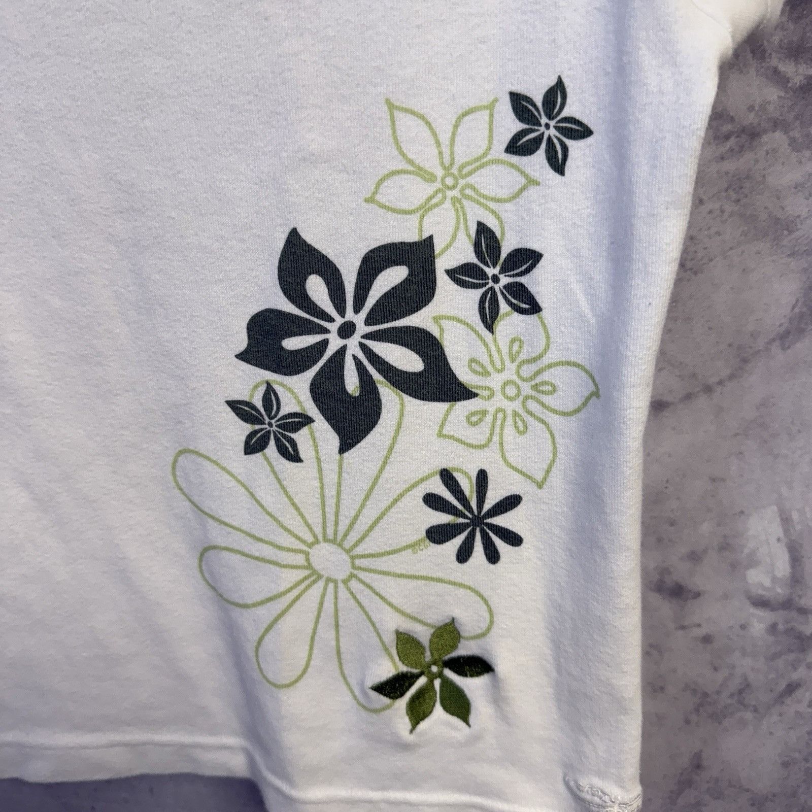 Other Vintage Crazy Shirts Womens Shirt White Large Floral Flowers Size L / US 10 / IT 46 - 4 Thumbnail