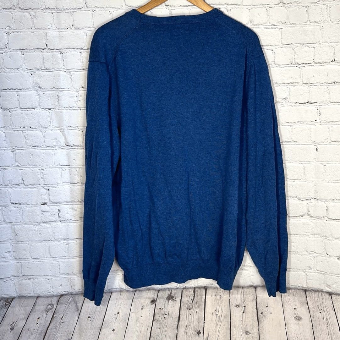 Brooks Brothers Brooks Brothers Sweater Men XL Blue Supima Cotton V neck Size US XL / EU 56 / 4 - 3 Thumbnail